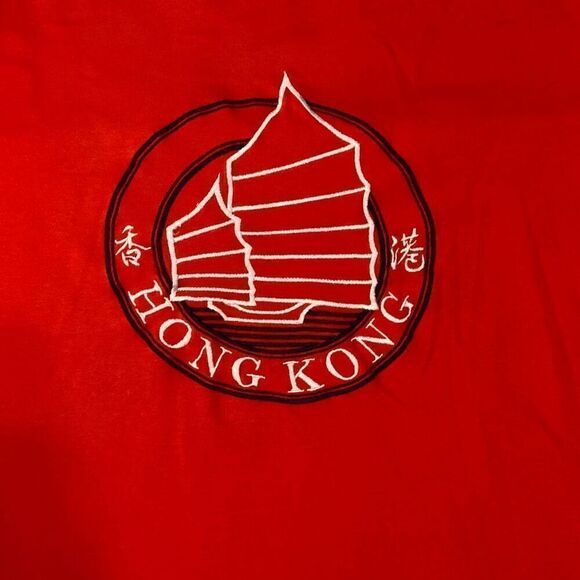 Vintage Single Stitch Dim Sum Shirts Red Embroidered Hong Kong T-Shirt Medium - Picture 4 of 12